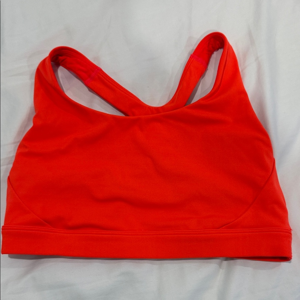 Athleta Neon Orange Sports Bra